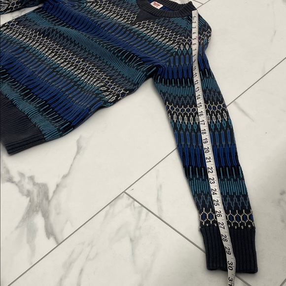 Mossimo Supply Co. Men’s Crewneck Sweater Fair Isle Multi Blue Pattern Sz S - Picture 12 of 14